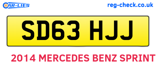 SD63HJJ are the vehicle registration plates.