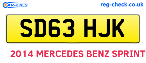 SD63HJK are the vehicle registration plates.