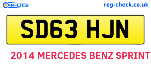 SD63HJN are the vehicle registration plates.