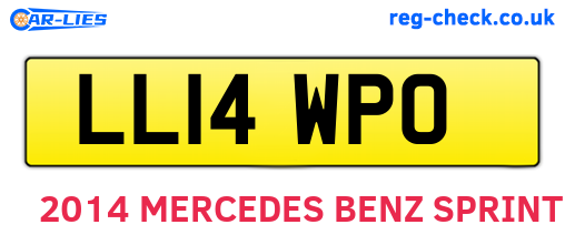 LL14WPO are the vehicle registration plates.