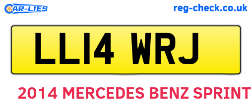 LL14WRJ are the vehicle registration plates.
