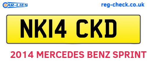 NK14CKD are the vehicle registration plates.