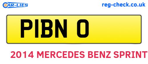 P1BNO are the vehicle registration plates.