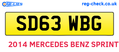 SD63WBG are the vehicle registration plates.