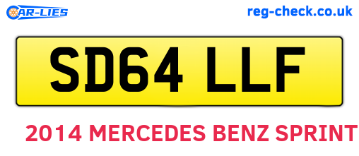 SD64LLF are the vehicle registration plates.