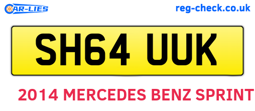 SH64UUK are the vehicle registration plates.