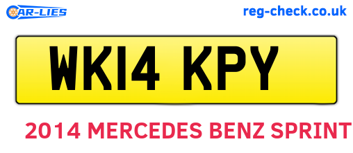 WK14KPY are the vehicle registration plates.