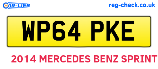 WP64PKE are the vehicle registration plates.