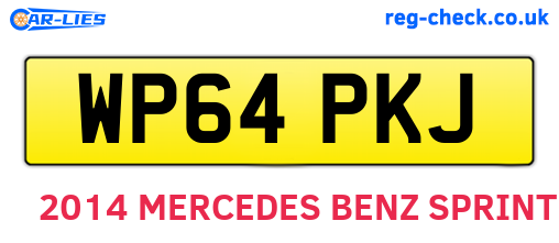 WP64PKJ are the vehicle registration plates.
