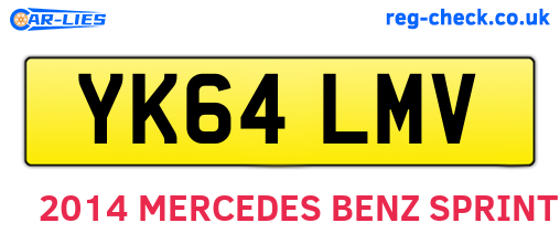 YK64LMV are the vehicle registration plates.
