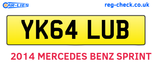 YK64LUB are the vehicle registration plates.
