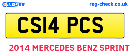 CS14PCS are the vehicle registration plates.