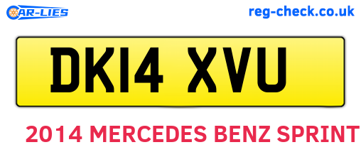 DK14XVU are the vehicle registration plates.