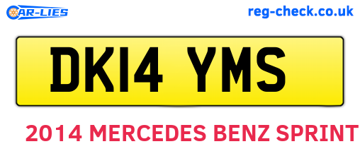DK14YMS are the vehicle registration plates.