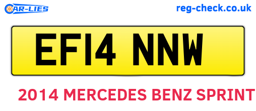 EF14NNW are the vehicle registration plates.