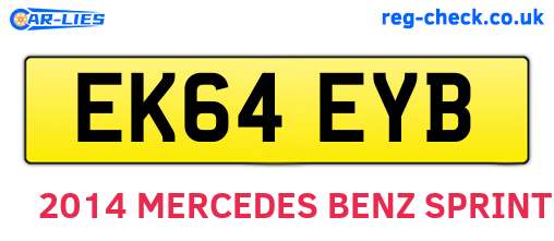 EK64EYB are the vehicle registration plates.