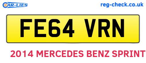 FE64VRN are the vehicle registration plates.
