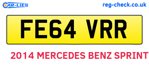 FE64VRR are the vehicle registration plates.
