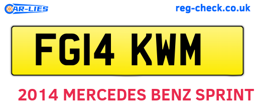 FG14KWM are the vehicle registration plates.