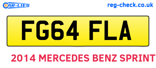 FG64FLA are the vehicle registration plates.