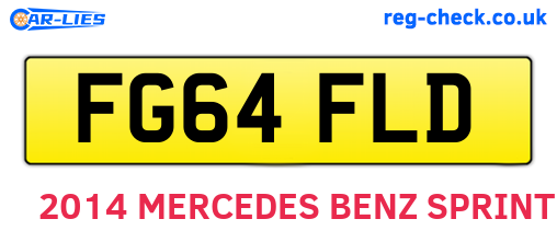 FG64FLD are the vehicle registration plates.