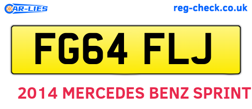 FG64FLJ are the vehicle registration plates.