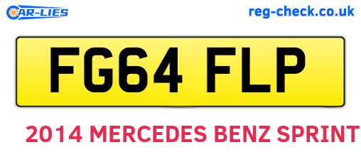 FG64FLP are the vehicle registration plates.