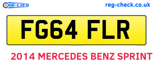 FG64FLR are the vehicle registration plates.