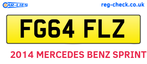 FG64FLZ are the vehicle registration plates.