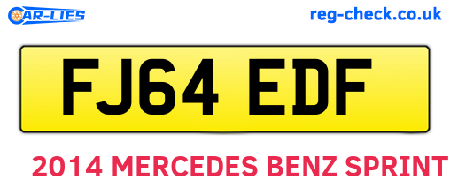 FJ64EDF are the vehicle registration plates.