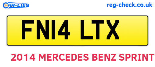 FN14LTX are the vehicle registration plates.