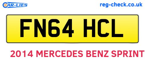 FN64HCL are the vehicle registration plates.