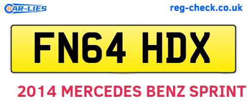 FN64HDX are the vehicle registration plates.