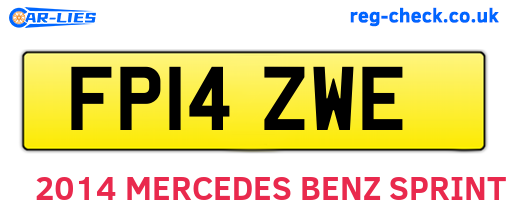 FP14ZWE are the vehicle registration plates.