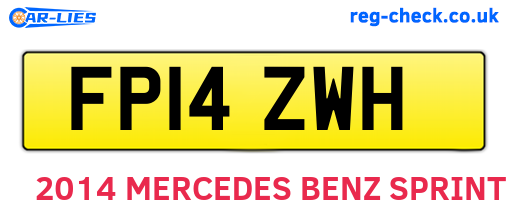 FP14ZWH are the vehicle registration plates.