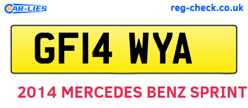 GF14WYA are the vehicle registration plates.