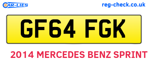 GF64FGK are the vehicle registration plates.