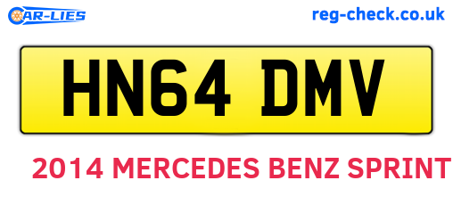 HN64DMV are the vehicle registration plates.