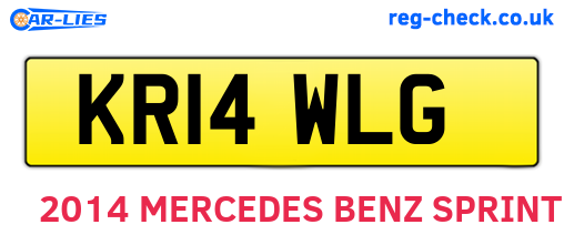 KR14WLG are the vehicle registration plates.
