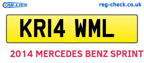 KR14WML are the vehicle registration plates.