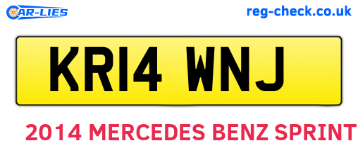 KR14WNJ are the vehicle registration plates.