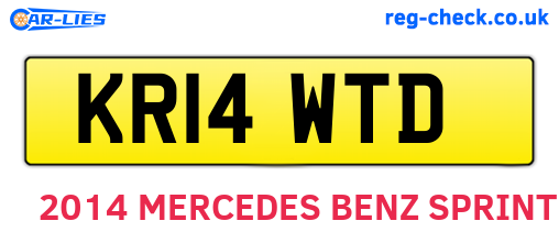 KR14WTD are the vehicle registration plates.
