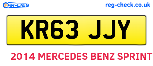 KR63JJY are the vehicle registration plates.