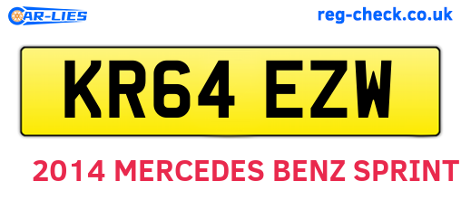 KR64EZW are the vehicle registration plates.