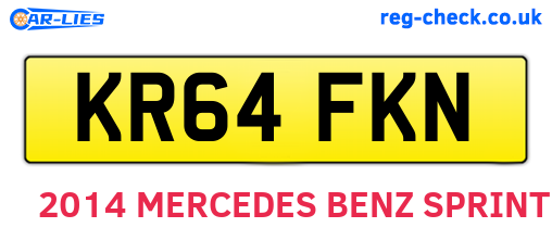 KR64FKN are the vehicle registration plates.