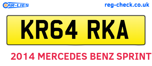 KR64RKA are the vehicle registration plates.
