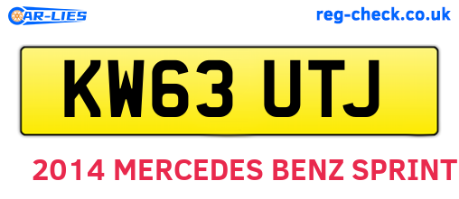 KW63UTJ are the vehicle registration plates.