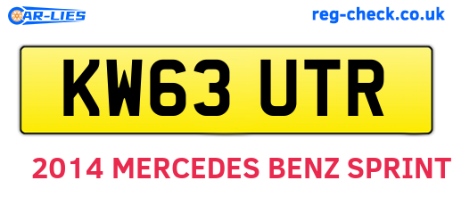 KW63UTR are the vehicle registration plates.