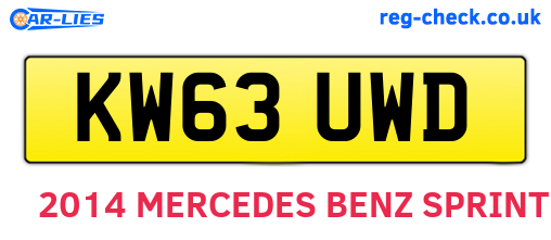 KW63UWD are the vehicle registration plates.