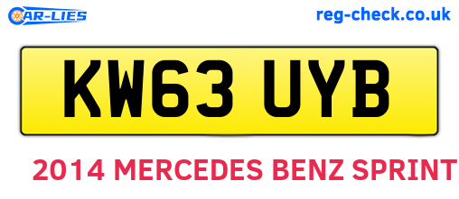 KW63UYB are the vehicle registration plates.